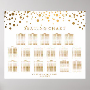 Points Or Confetti tendance - Tableau de sièges