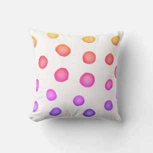 points peints colorés design original coussin