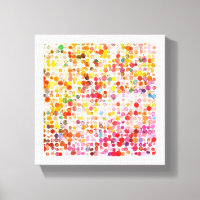 Points peints colorés Pièce d'art en toile Motif