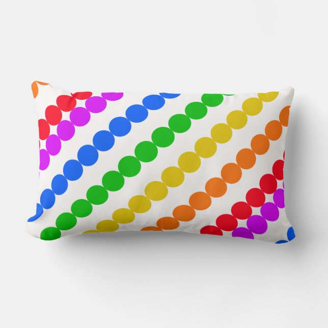 Points Rainbow Lumbar Pillow (Front)
