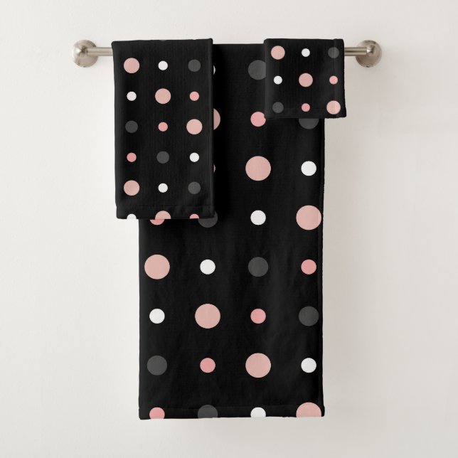 Points roses, gris et noirs (En situation)