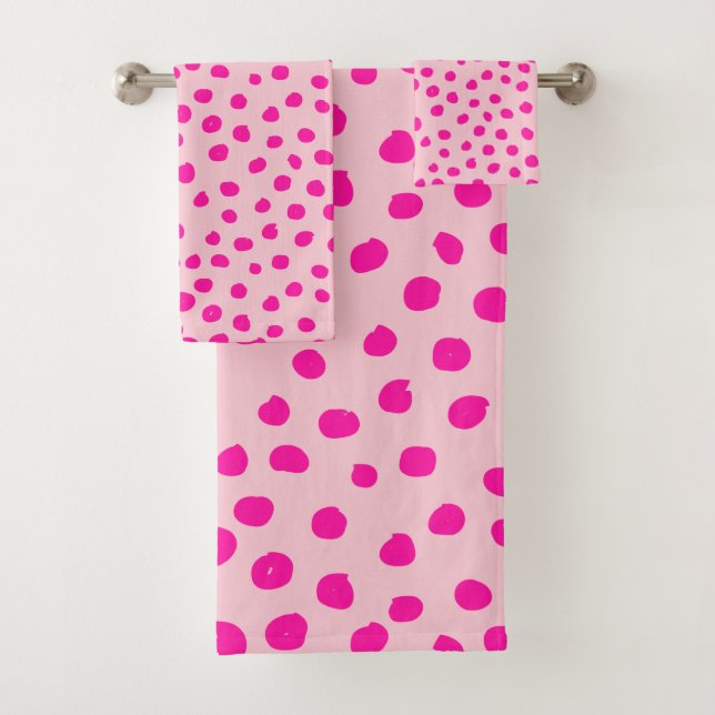 Points roses Preppy Points Posters de animaux mode (En situation)
