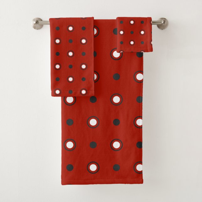 points rouges, gris et blancs (En situation)