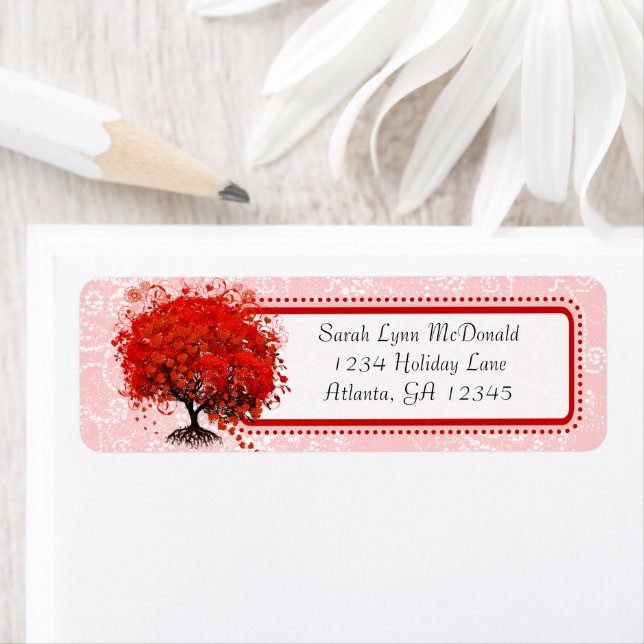 Points rouges roses mignons en tourbillon (En situation)