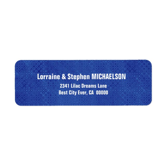 Points Royal Blue and Black Modern Op Art S317 (Devant)