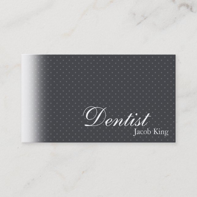 Points simples de carte de visite d'orthodontiste (Devant)