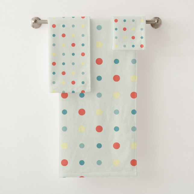 Points turquoise, jaune et orange (En situation)