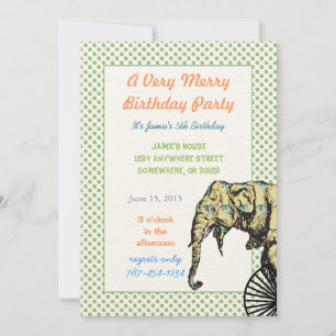 Points verts Invitations de la fête d'anniversaire