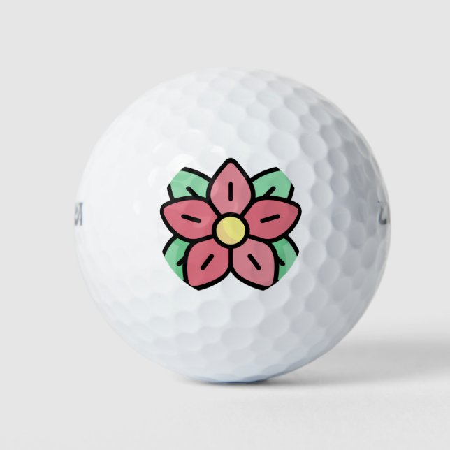 pointsettia golf balls (Front)