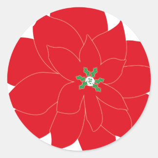 Pointsettia Sticker