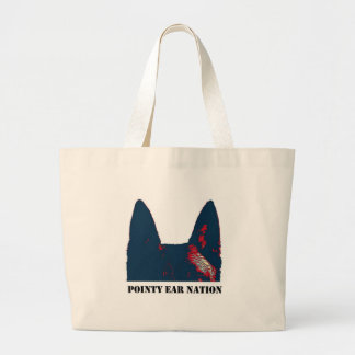 Pointy Ear Nation design Large Tote Bag