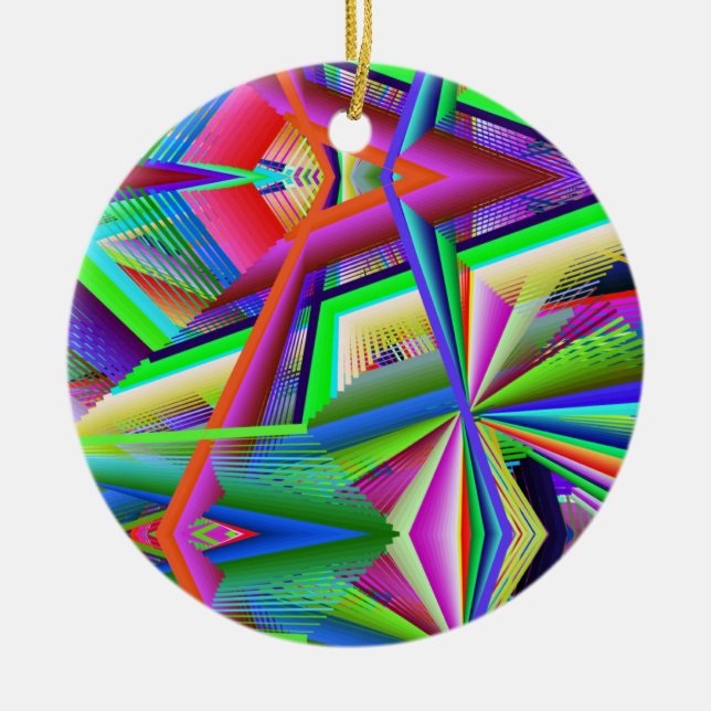 Pointy Mirrorfun Ceramic Ornament (Front)