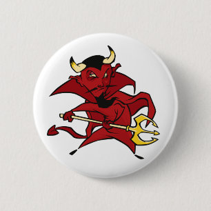 Pointy Red Devil 2 Inch Round Button