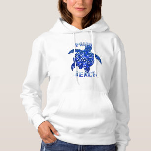 Poipu Beach Hawaii Vacation Tribal Turtle Hoodie