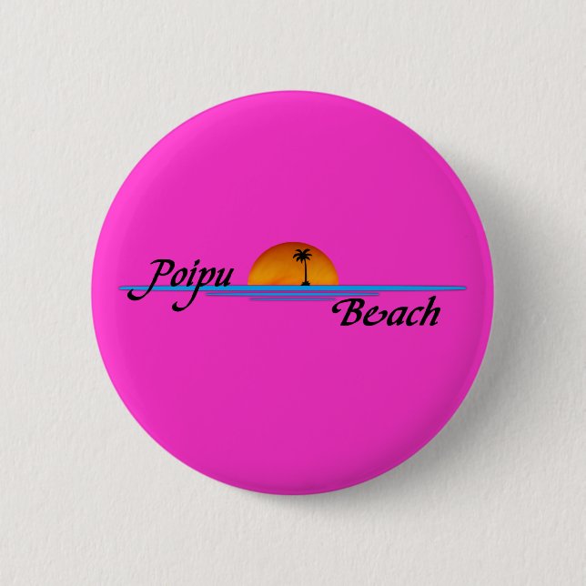 Poipu Beach Sunset Button (Front)