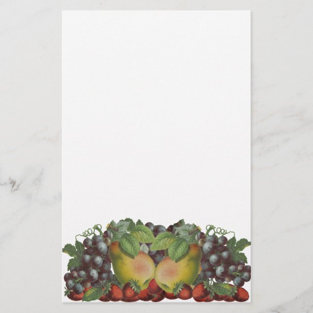 Poires vintages Raisins Fruits fraise Papeterie (Devant)
