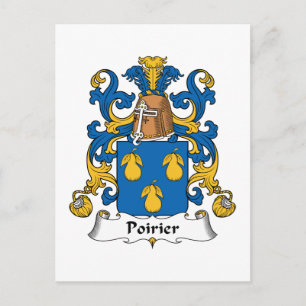 Poirier Family Crest Postcard