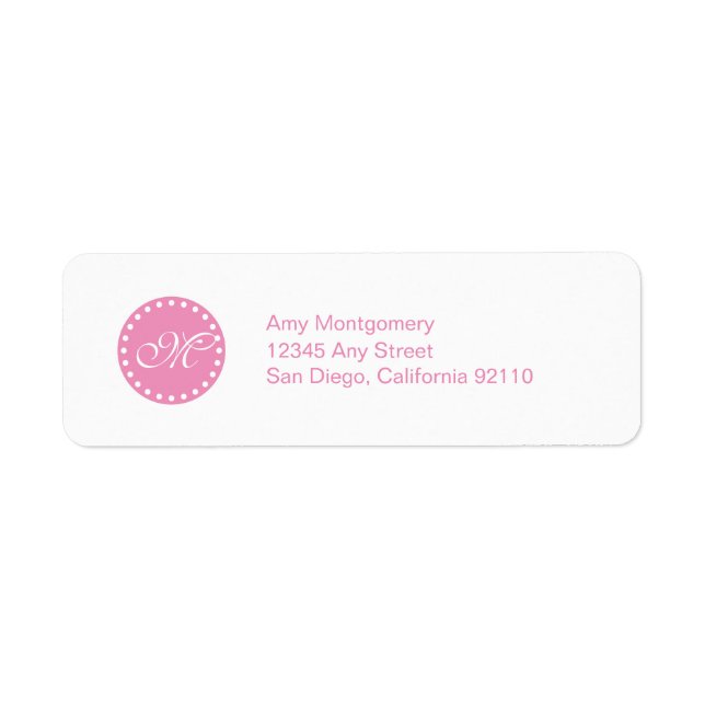 Pois avec étiquette Monogram -rose (Devant)