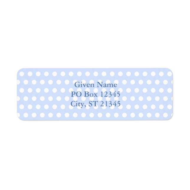 Pois blancs sur Baby Blue (Devant)