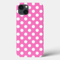 Pois blancs sur Coque rose-coque iphone Mate