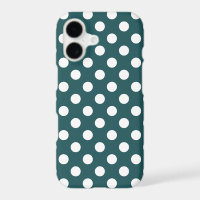 Pois blancs sur turquoise