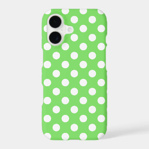 Pois blancs sur vert pomme