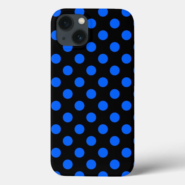 Pois bleu et noir Coque-Mate coque iphone (Verso)