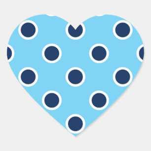 Pois bleus de la marine sur les stickers Sky Blue