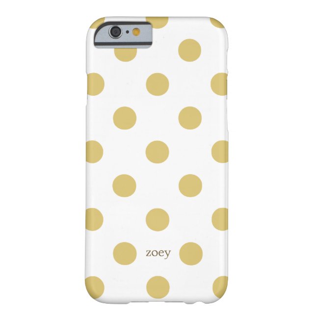 Pois chic iPhone 6 coque (Golden/White) (Dos)