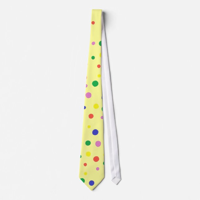 Pois coloré d'amusement grand sur la cravate (Devant)