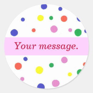 Pois colorés, rose Vos mots Stickers