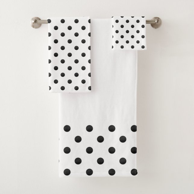 Pois d'aquarelle noir et blanc (En situation)