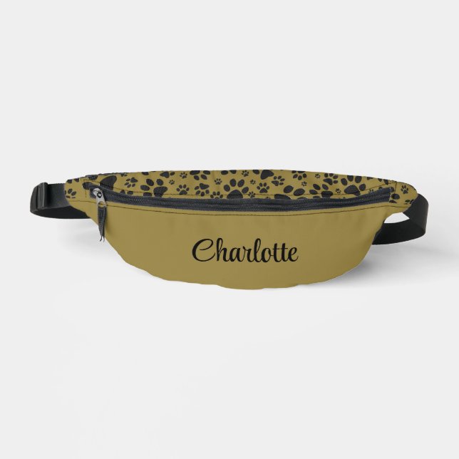 Pois de chien noir et blanc Pointe Polka sur l'or  (Recto)