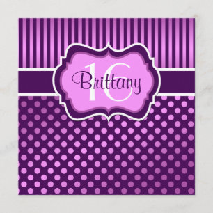 Pois de Lilac, 16e anniversaire Invitation
