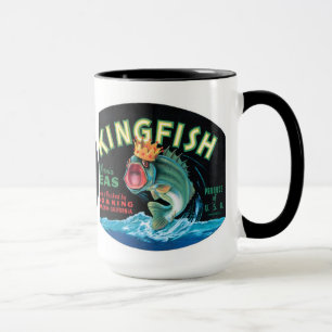 Pois de poisson vintage Étiquette - Mug