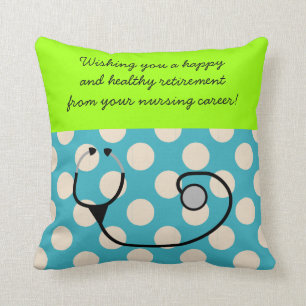 Pois de Teal de coussin de retraite d'infirmière