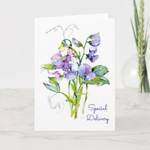Pois doux Livraison spéciale 5x7 Carte pliée