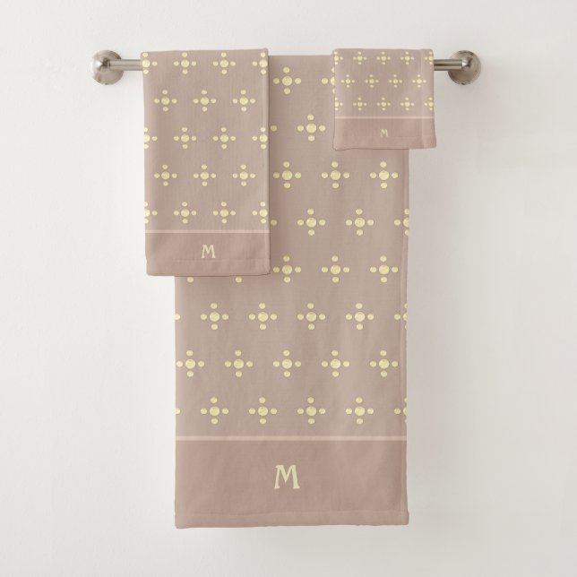 Pois élégant sur Lucky Hazelnut Beige (En situation)
