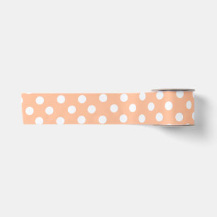 pois en ruban satin de fuzz de pêche