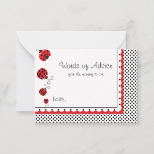 Pois et adorables Ladybugs Mots de conseil