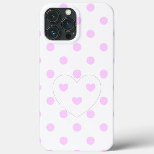pois et Coeurs 4 - Weiß - Coque girly mignon-M