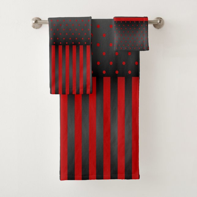 Pois et rayures rouges et noirs (En situation)