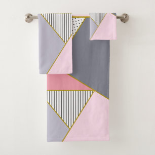 Pois géométrique élégant de rayures en pastel