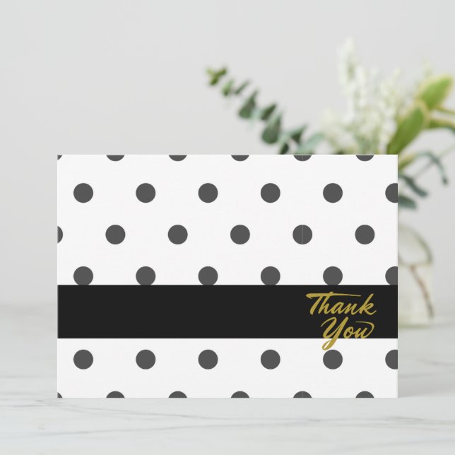 Pois Grandes Merci U Greeting Carte blanche (Debout devant)