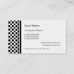 Pois noir Cartes de visite personnalisés