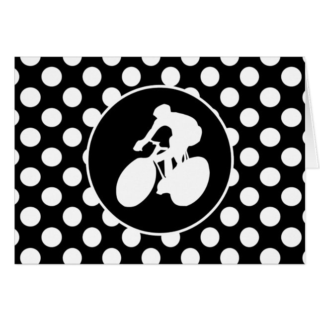 Pois noirs et blancs; Cyclisme (Devant horizontal)