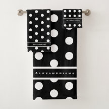 Pois noirs et blancs modernes