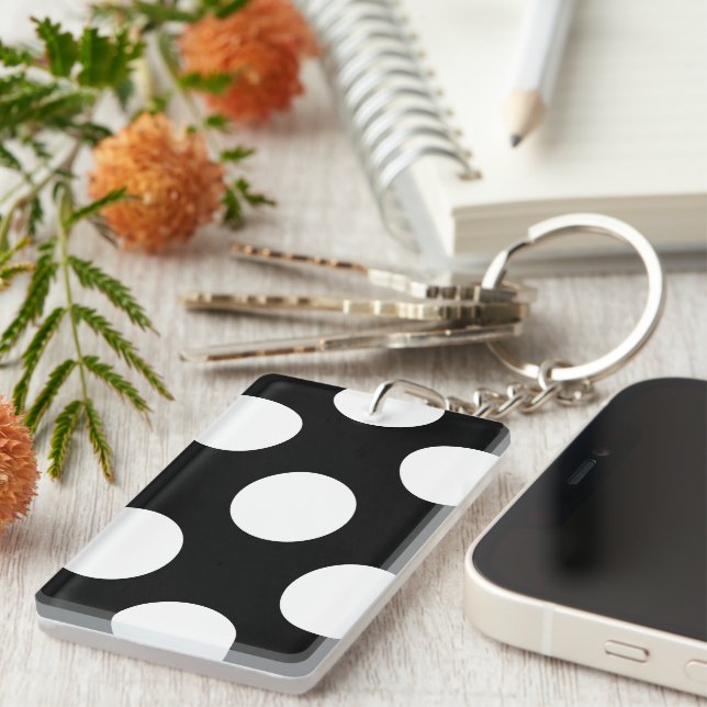 Pois noirs et blancs, Motif Polka (Devant droit)