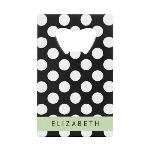 Pois noirs et blancs, pointillés, Votre nom