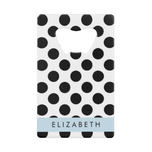 Pois noirs et blancs, pointillés, Votre nom